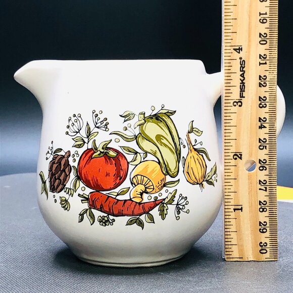 Vintage 70s McCoy USA Pottery Spice Delight Creamer, Spice of Life Vegetables - Picture 10 of 10